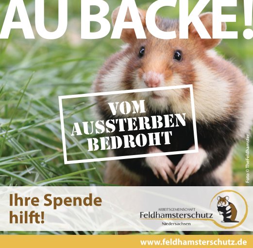 Werbung für den Feldhamsterschutz